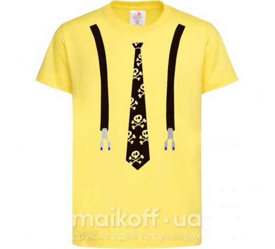 Детская футболка Галстук вместе с подтяжками Лимонный фото