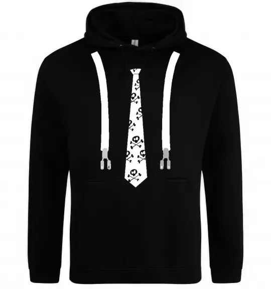 Мужская толстовка (худи) Краватка з підтяжками Черный фото