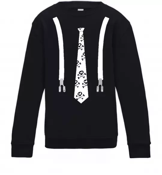 Детский Свитшот Краватка з підтяжками Черный фото