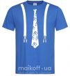 Мужская футболка Галстук вместе с подтяжками Ярко-синий фото