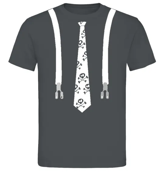 Чоловіча футболка Краватка з підтяжками Графіт фото