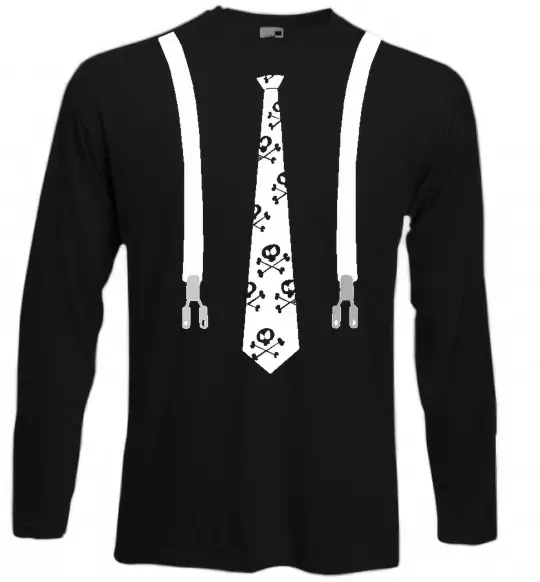 Лонгслів Краватка з підтяжками Чорний фото