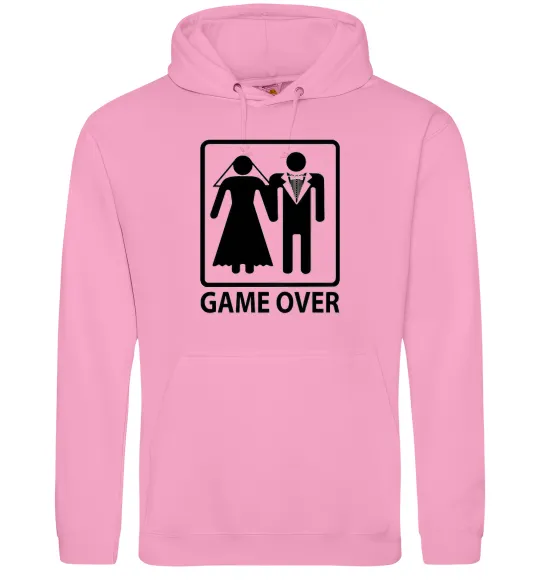 Мужская толстовка (худи) GAME OVER BLACK Розовый фото