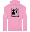 Мужская толстовка (худи) GAME OVER BLACK Розовый фото