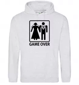 Чоловіча толстовка (худі) GAME OVER BLACK Сірий меланж фото
