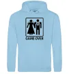 Мужская толстовка (худи) GAME OVER BLACK Голубой фото
