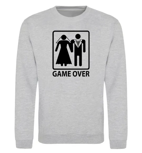 Світшот GAME OVER BLACK Сірий меланж фото