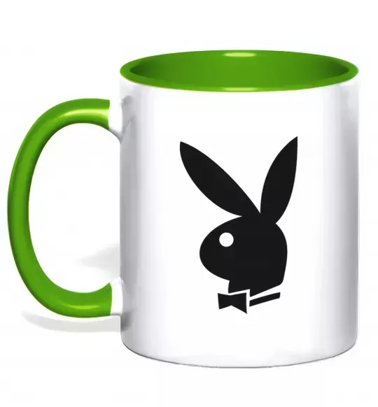 Чашка с цветной ручкой PLAYBOY BUNNY Зеленый фото