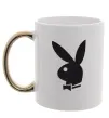 Чашка с цветной ручкой PLAYBOY BUNNY Золото фото