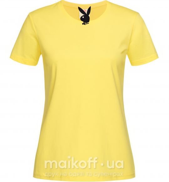 Жіноча футболка PLAYBOY BUNNY Лимонний фото