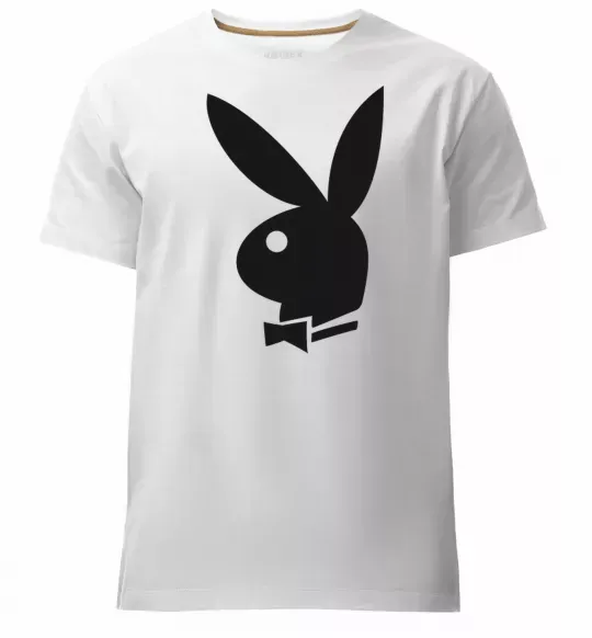 Чоловіча преміум футболка PLAYBOY BUNNY Білий фото