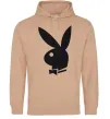 Женская толстовка (худи) PLAYBOY BUNNY Песочный фото