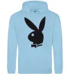 Женская толстовка (худи) PLAYBOY BUNNY Голубой фото