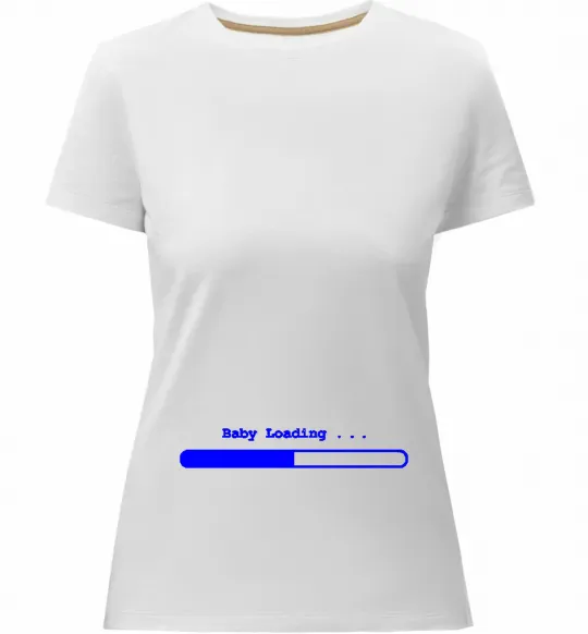 Жіноча преміум футболка BABY LOADING Білий фото