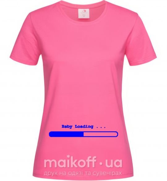 Женская футболка BABY LOADING Ярко-розовый фото