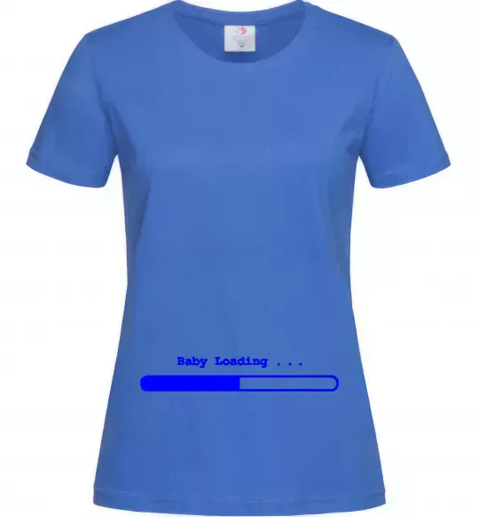 Женская футболка BABY LOADING Ярко-синий фото