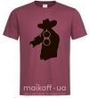 Мужская футболка ОХОТНИК с ружьем Бордовый фото