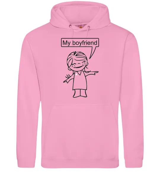 Женская толстовка (худи) MY BOYFRIEND Розовый фото