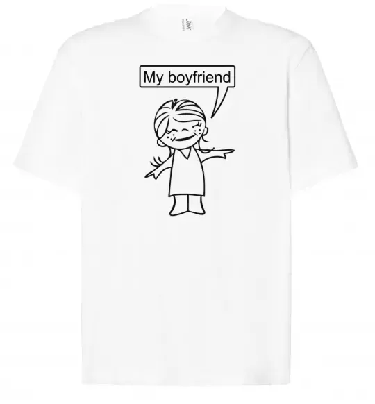 Футболка Оверсайз MY BOYFRIEND Білий фото