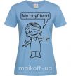 Жіноча футболка MY BOYFRIEND Блакитний фото