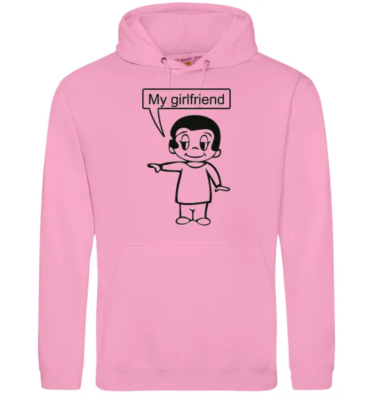 Мужская толстовка (худи) MY GIRLFRIEND Розовый фото
