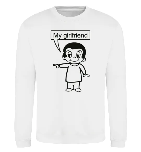 Свитшот MY GIRLFRIEND Белый фото