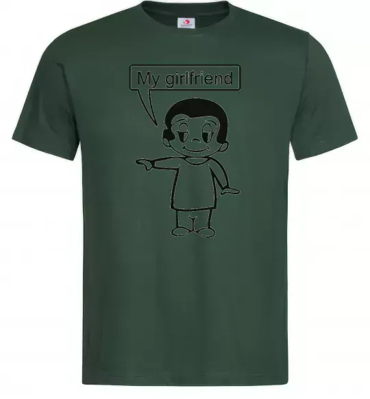 Чоловіча футболка MY GIRLFRIEND Темно-зелений фото