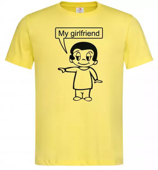 Чоловіча футболка MY GIRLFRIEND Лимонний фото
