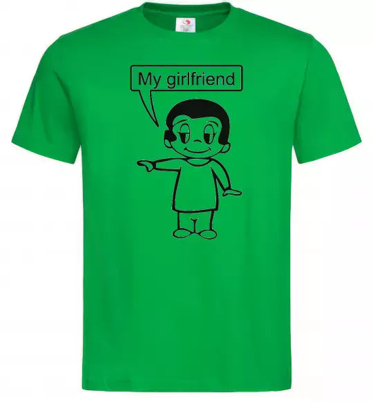 Чоловіча футболка MY GIRLFRIEND Зелений фото