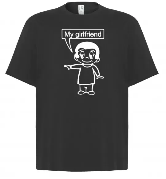 Футболка Оверсайз MY GIRLFRIEND Чорний фото