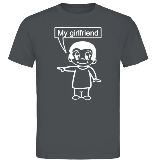 Чоловіча футболка MY GIRLFRIEND Графіт фото