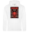 Чоловіча толстовка (худі) DANGER RABBIT Білий фото