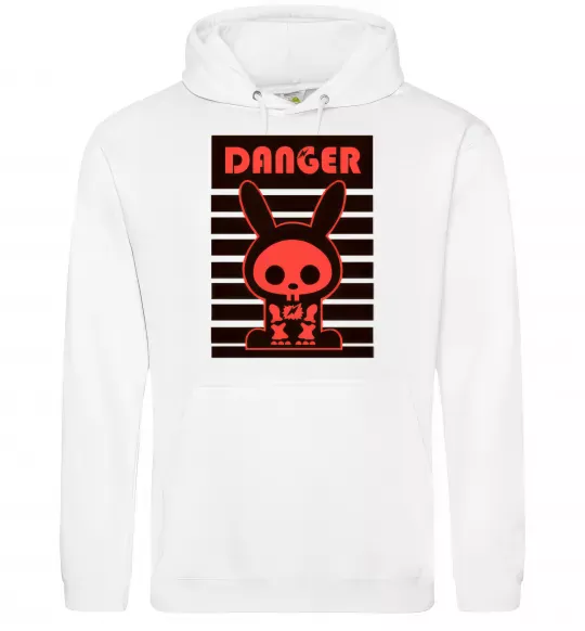 Женская толстовка (худи) DANGER RABBIT Белый фото