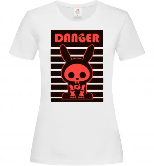 Жіноча футболка DANGER RABBIT Білий фото