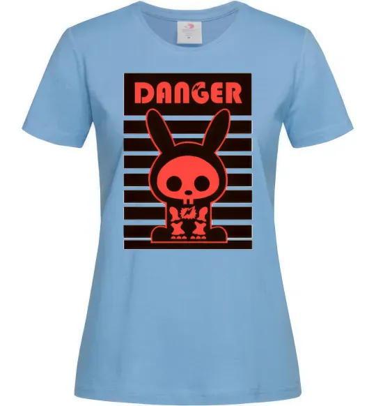 Жіноча футболка DANGER RABBIT Блакитний фото
