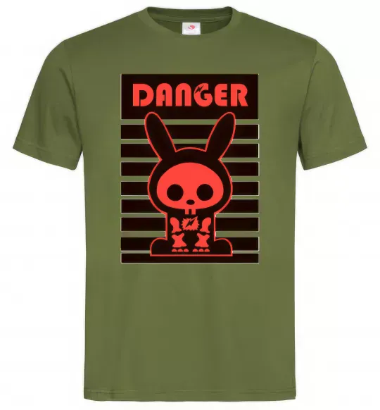 Чоловіча футболка DANGER RABBIT Оливковий фото