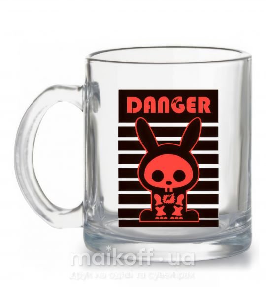 Чашка скляна DANGER RABBIT Прозорий фото