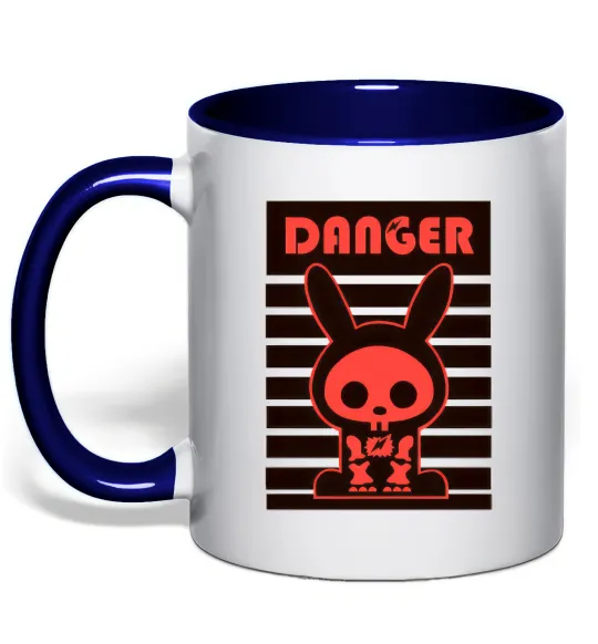 Чашка с цветной ручкой DANGER RABBIT Глубокий темно-синий фото