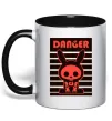 Чашка с цветной ручкой DANGER RABBIT Черный фото