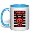 Чашка с цветной ручкой DANGER RABBIT Голубой фото