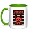 Чашка с цветной ручкой DANGER RABBIT Зеленый фото