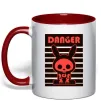 Чашка с цветной ручкой DANGER RABBIT Красный фото