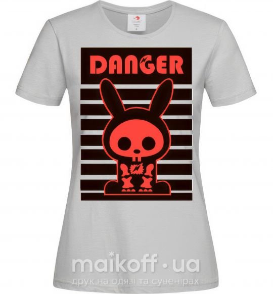Жіноча футболка DANGER RABBIT Сірий фото