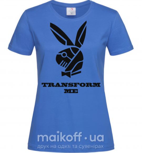 Женская футболка TRANSFORM ME Ярко-синий фото