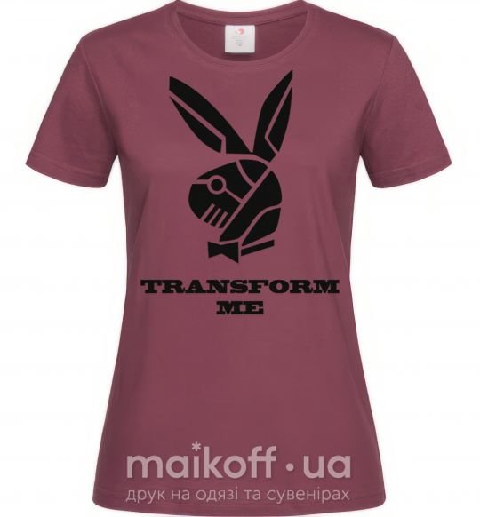 Женская футболка TRANSFORM ME Бордовый фото