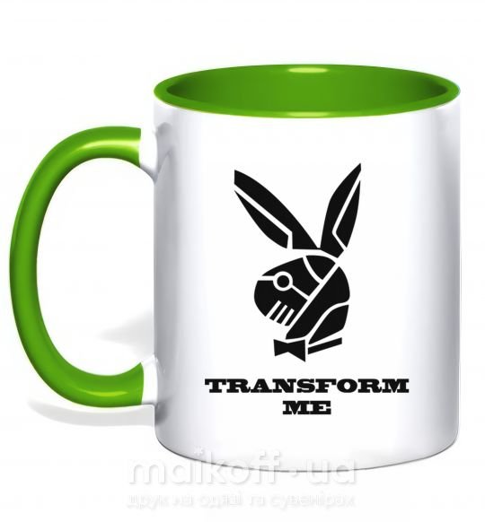 Чашка с цветной ручкой TRANSFORM ME Зеленый фото