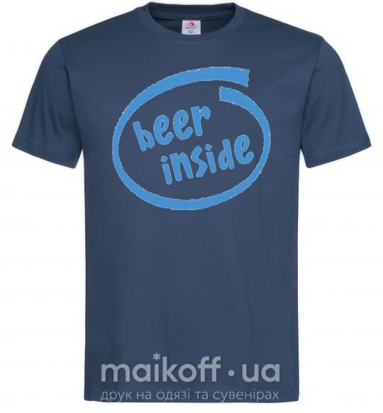 Чоловіча футболка BEER INSIDE Темно-синій фото