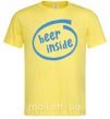 Мужская футболка BEER INSIDE Лимонный фото