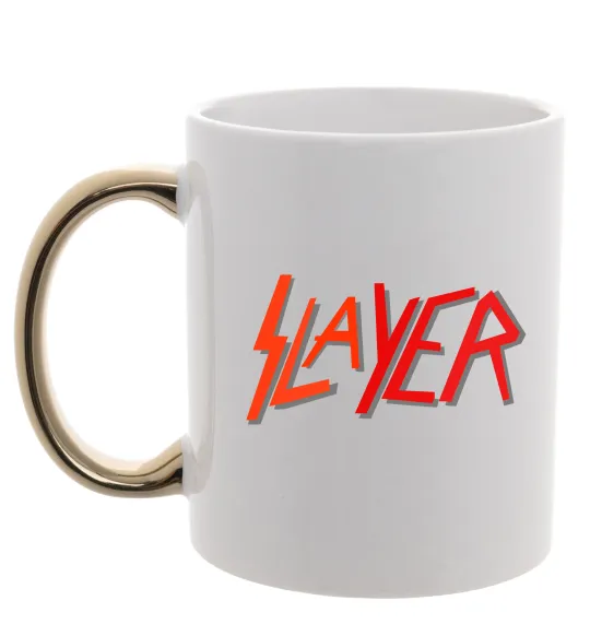 Чашка с цветной ручкой SLAYER Золото фото
