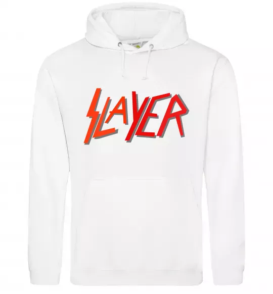 Чоловіча толстовка (худі) SLAYER Білий фото
